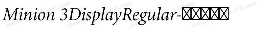 Minion 3DisplayRegular字体转换